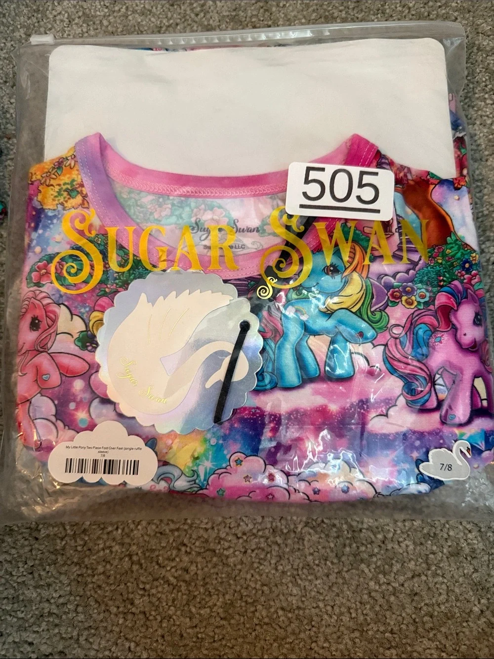 Sugar Swan Girls' Pink My Little Pony Pajama Set